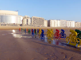 Kunst am Nordsee-Strand